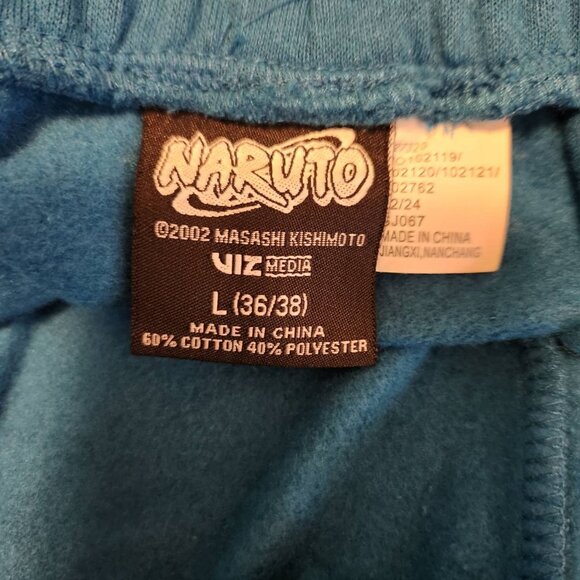 Men's Naruto Anime Blue Shorts L (36-38) Elastic Waistband & Drawstring - Picture 8 of 9